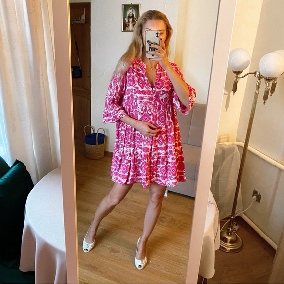 AMISU Pink and White Patterned Dress 🩷 - Picture 6 of 11